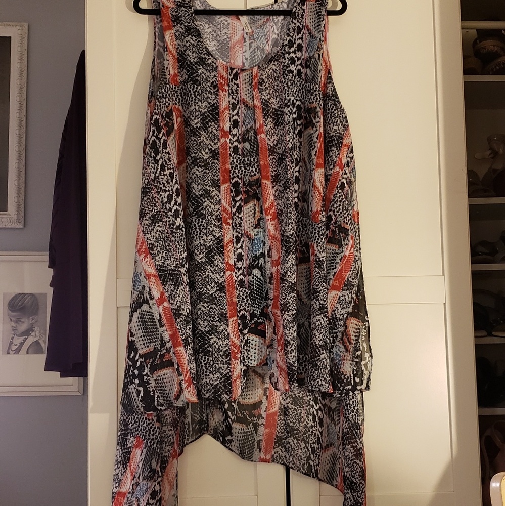 NY Collection Animal print plus size Blouse 3X